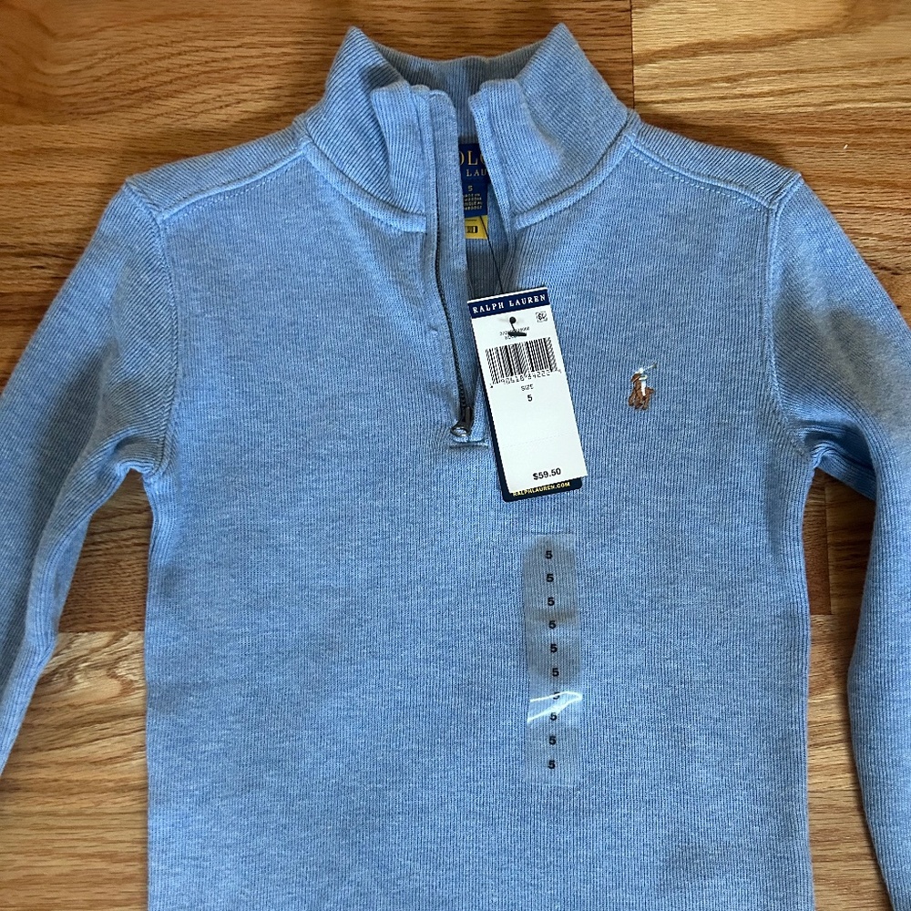 Boys Ralph Lauren Polo Quarter Zip Sweatshirt, Boys Polo Sweatshirt